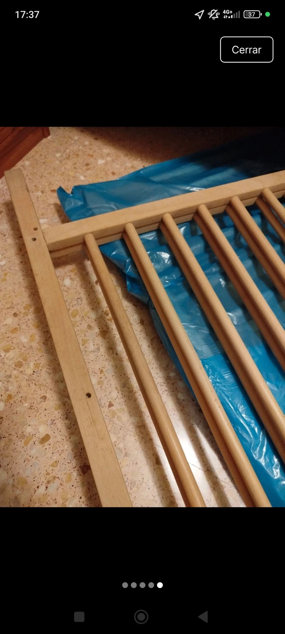 Cama Gulliver Ikea de madeira natural com colchão – photo 3